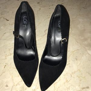 Black Suede Heels 8.5